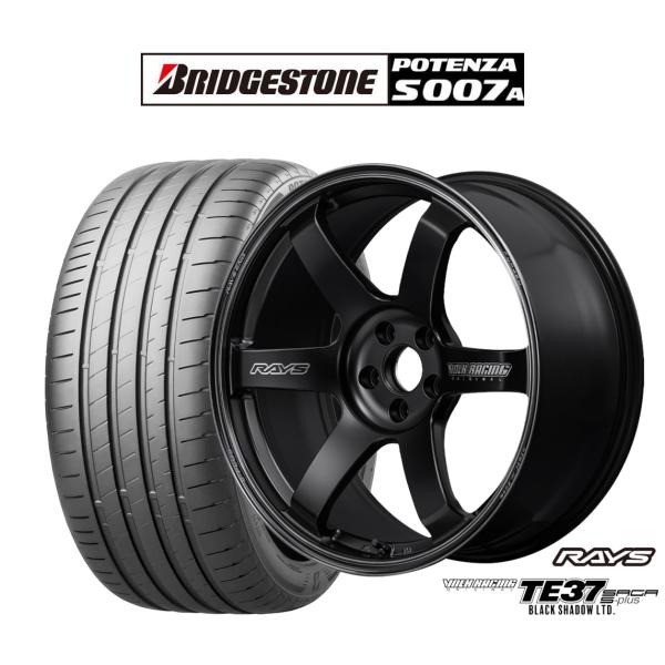 サマータイヤ ホイール4本セット レイズ ボルクレーシング TE37 サーガ S-plus Blac...