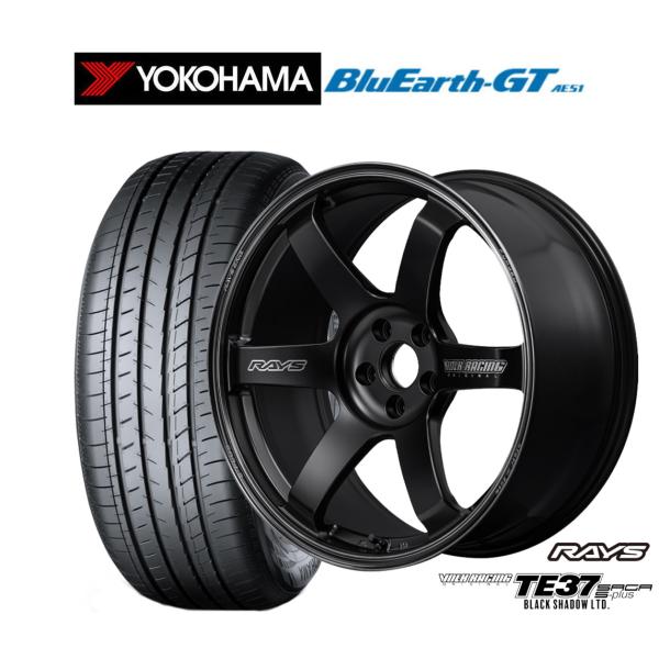 サマータイヤ ホイール4本セット レイズ ボルクレーシング TE37 サーガ S-plus Blac...