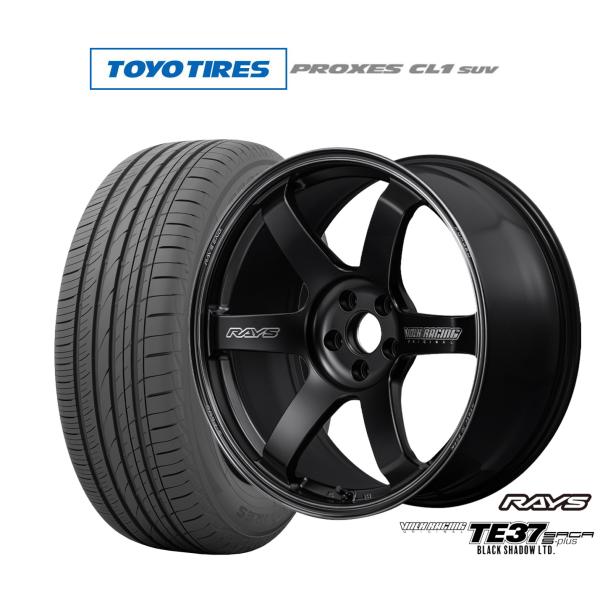 サマータイヤ ホイール4本セット レイズ ボルクレーシング TE37 サーガ S-plus Blac...
