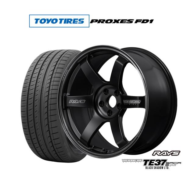 サマータイヤ ホイール4本セット レイズ ボルクレーシング TE37 サーガ S-plus Blac...
