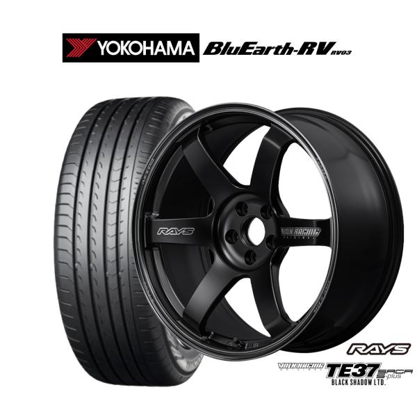 サマータイヤ ホイール4本セット レイズ ボルクレーシング TE37 サーガ S-plus Blac...
