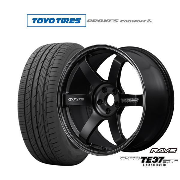 サマータイヤ ホイール4本セット レイズ ボルクレーシング TE37 サーガ S-plus Blac...