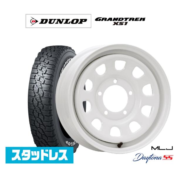 スタッドレスタイヤ ホイール4本セット MLJ デイトナ SS ダンロップ GRANDTREK グラ...