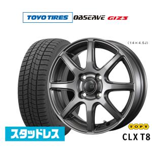 スタッドレスタイヤ ホイール4本セット トピー CLX T8 トーヨータイヤ OBSERVE オブザーブ GIZ3(ギズスリー) 155/65R14