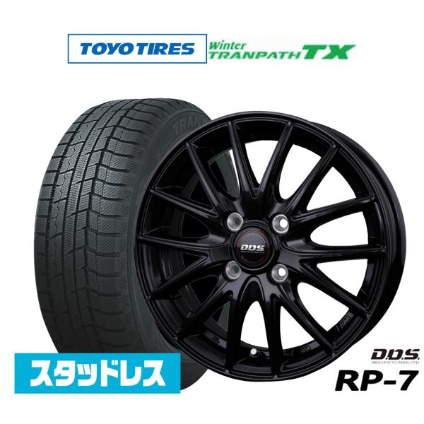 スタッドレスタイヤ ホイール4本セット BADX D,O,S(DOS) RP-7 トーヨータイヤ ウ...