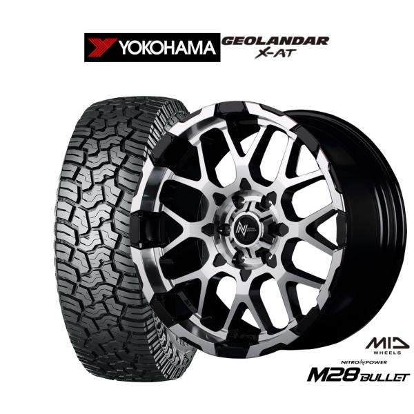オフロードタイヤ ホイール4本セット MID ナイトロパワー M28 バレット ヨコハマ GEOLA...