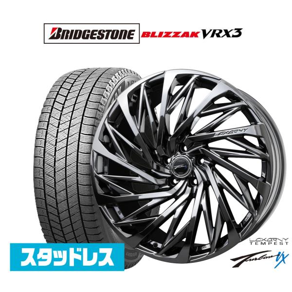 スタッドレスタイヤ ホイール4本セット BADX ロクサーニ テンペストタービンVX ブリヂストン ...