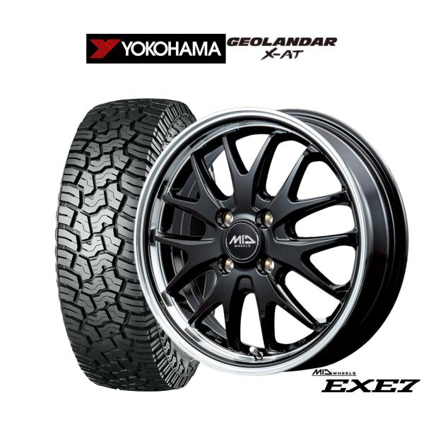 オフロードタイヤ ホイール4本セット MID ホイールズ EXE7 ヨコハマ GEOLANDAR ジ...