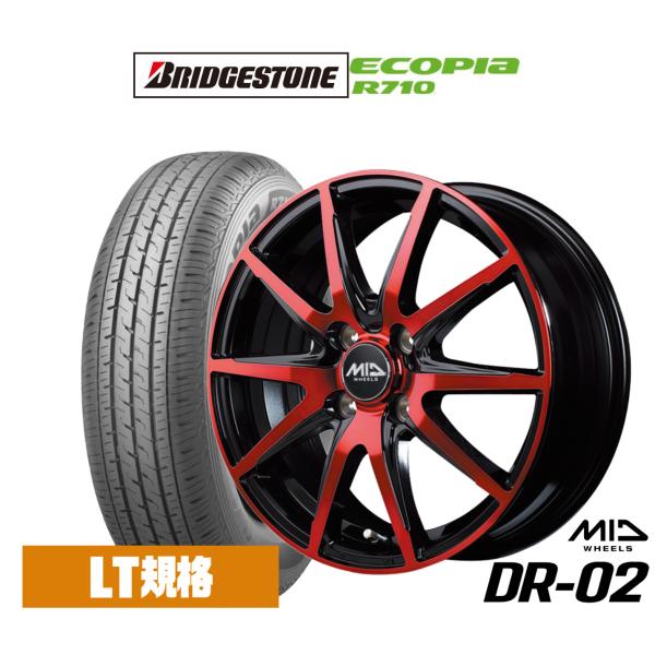 サマータイヤ ホイール4本セット MID ホイールズ DR-02 ブリヂストン ECOPIA エコピ...