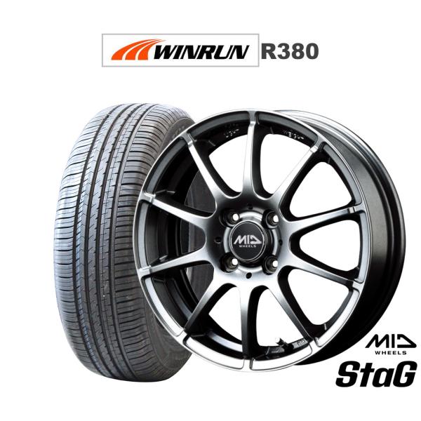 サマータイヤ ホイール4本セット MID ホイールズ スタッグ WINRUN ウインラン R380 ...