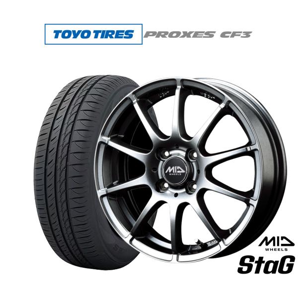サマータイヤ ホイール4本セット MID ホイールズ スタッグ トーヨータイヤ プロクセス PROX...