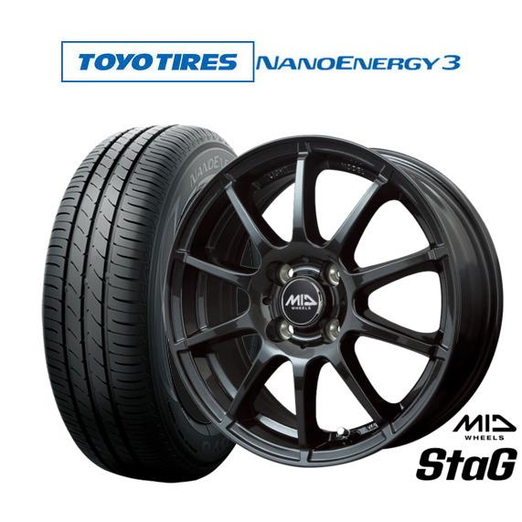 サマータイヤ ホイール4本セット MID ホイールズ スタッグ トーヨータイヤ NANOENERGY...