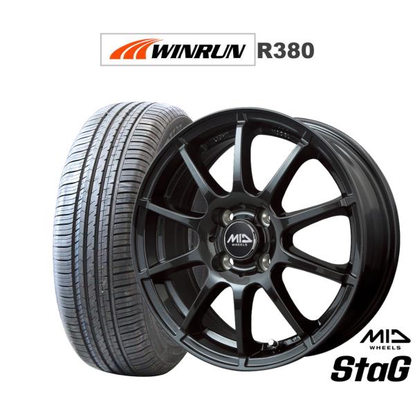 サマータイヤ ホイール4本セット MID ホイールズ スタッグ WINRUN ウインラン R380 ...
