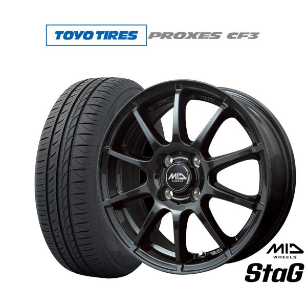サマータイヤ ホイール4本セット MID ホイールズ スタッグ トーヨータイヤ プロクセス PROX...
