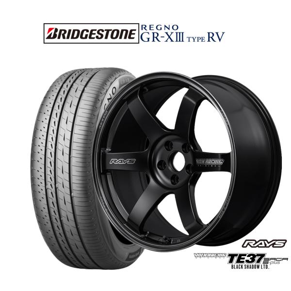 サマータイヤ ホイール4本セット レイズ ボルクレーシング TE37 サーガ S-plus Blac...