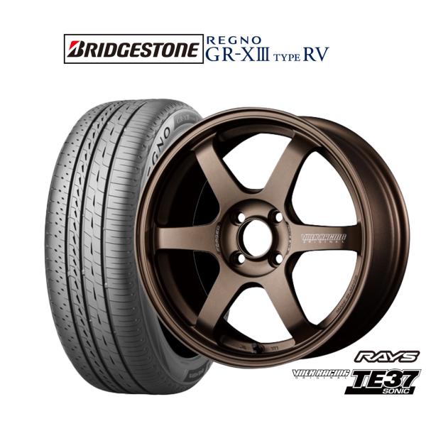 サマータイヤ ホイール4本セット レイズ ボルクレーシング TE37 SONIC(ソニック) ブリヂ...