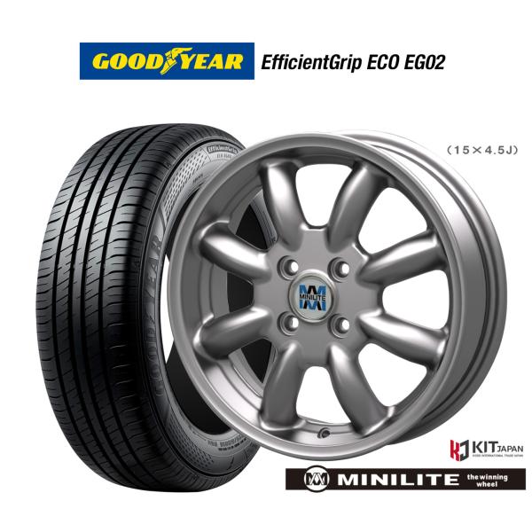 サマータイヤ ホイール4本セット ミニライト グッドイヤー エフィシエント グリップ エコ EG02...