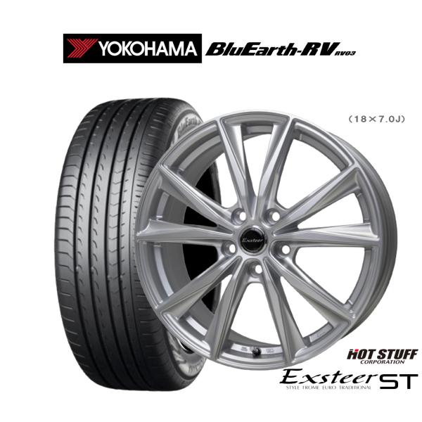 サマータイヤ ホイール4本セット ホットスタッフ エクスター ST ヨコハマ BluEarth ブル...