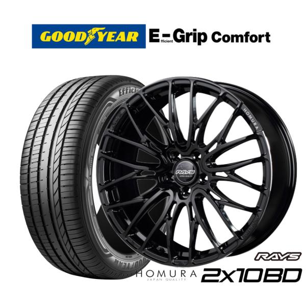 サマータイヤ ホイール4本セット レイズ HOMURA ホムラ 2×10 BD グッドイヤー エフィ...
