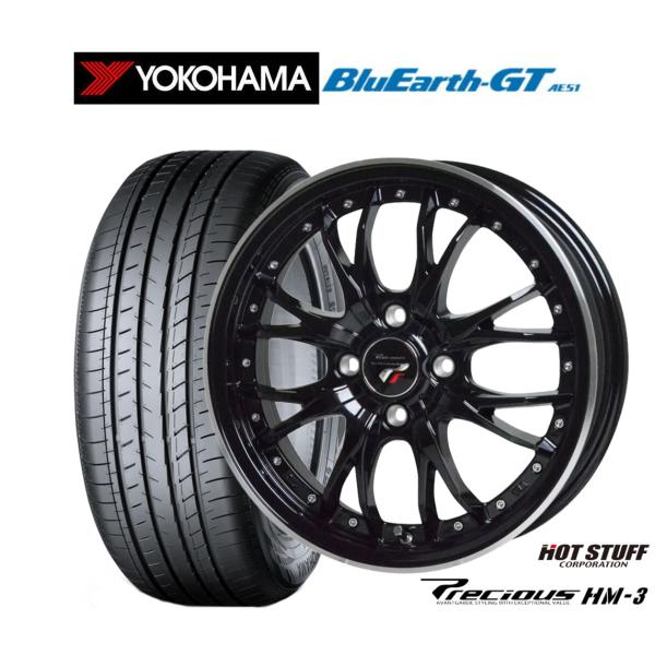 サマータイヤ ホイール4本セット ホットスタッフ プレシャス HM-3 ヨコハマ BluEarth ...