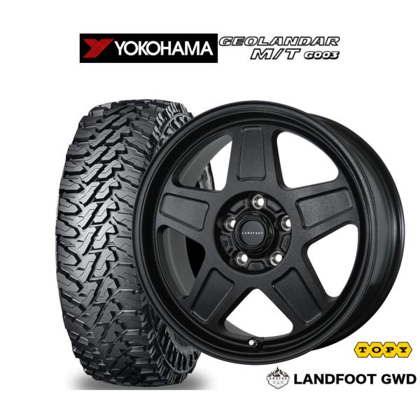オフロードタイヤ ホイール4本セット トピー ランドフット GWD ヨコハマ GEOLANDAR ジ...