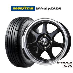 サマータイヤ ホイール4本セット BADX エスホールド S-7S グッドイヤー エフィシエント グリップ エコ EG02 165/65R14