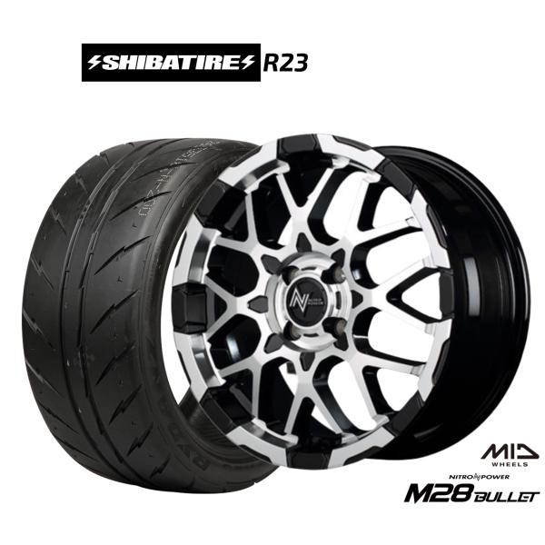 サマータイヤ ホイール4本セット MID ナイトロパワー M28 バレット KC SHIBATIRE...