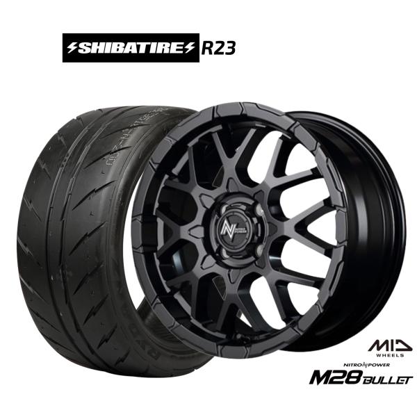 サマータイヤ ホイール4本セット MID ナイトロパワー M28 バレット KC SHIBATIRE...