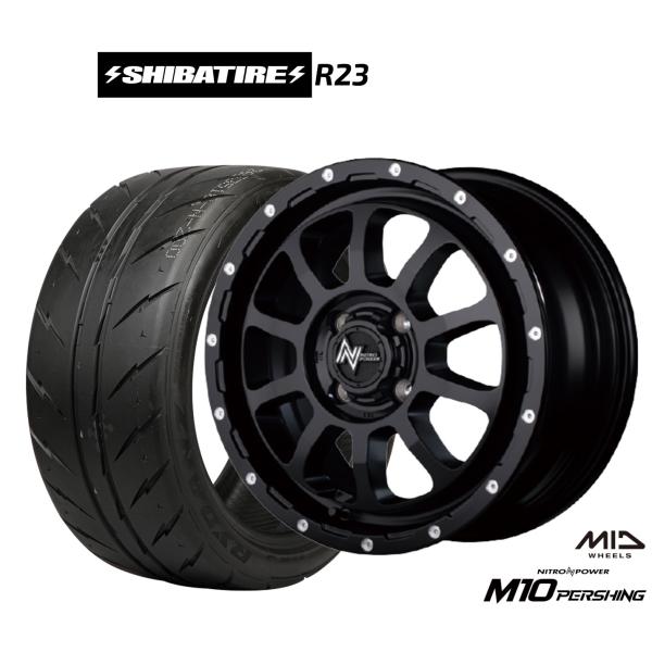 サマータイヤ ホイール4本セット MID ナイトロパワー M10 パーシング KC SHIBATIR...