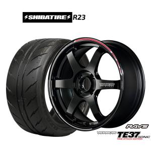 サマータイヤ ホイール4本セット レイズ ボルクレーシング TE37 SONIC(ソニック) TIME ATTACK EDITION SHIBATIRE シバタイヤ 200R (R23) 195/45R16