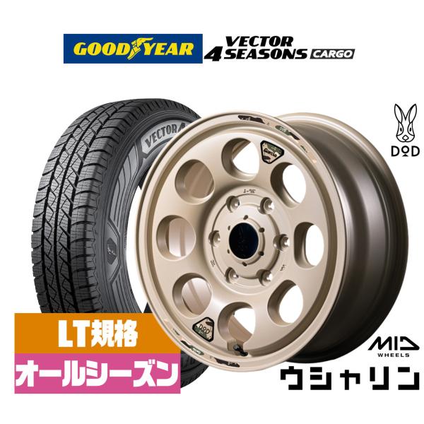 オールシーズンタイヤ ホイール4本セット MID ホイールズ DOD ウシャリン グッドイヤー VE...