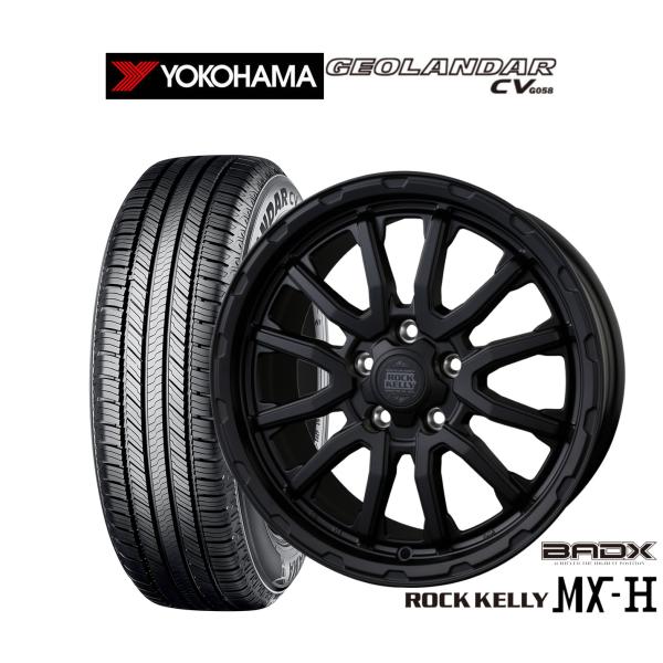 サマータイヤ ホイール4本セット BADX ロックケリー ROCK KELLY MX-H ヨコハマ ...