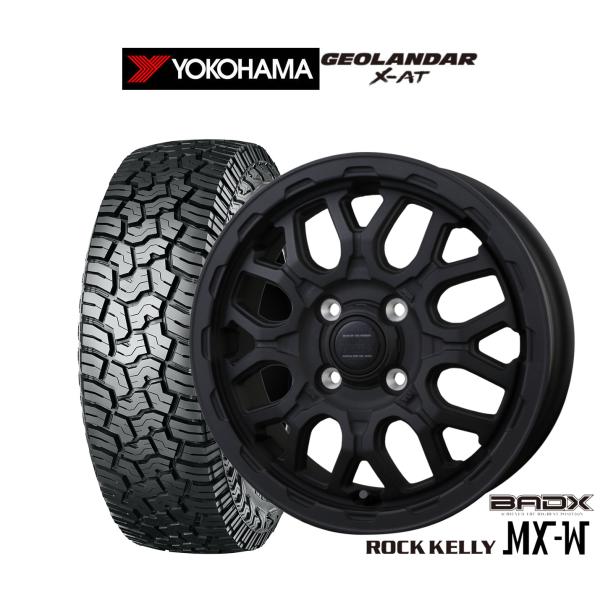 オフロードタイヤ ホイール4本セット BADX ロックケリー ROCK KELLY MX-W ヨコハ...
