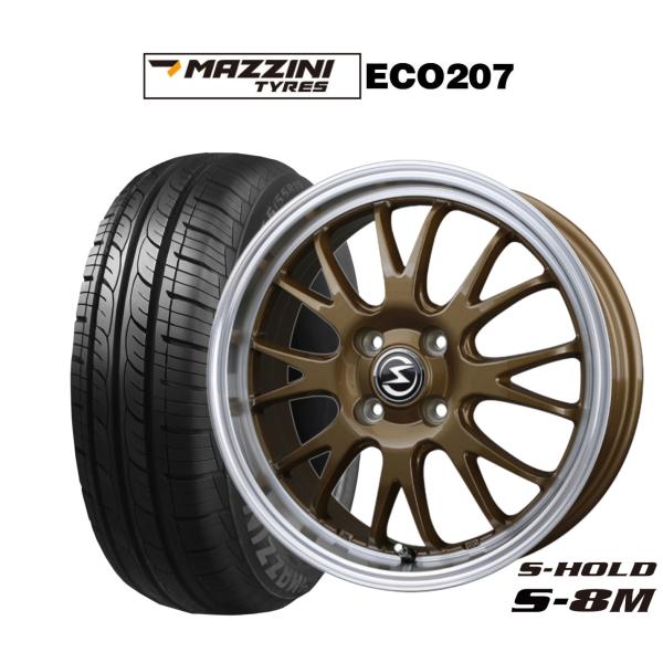 サマータイヤ ホイール4本セット BADX エスホールド S-8M Best Choice MAZZ...