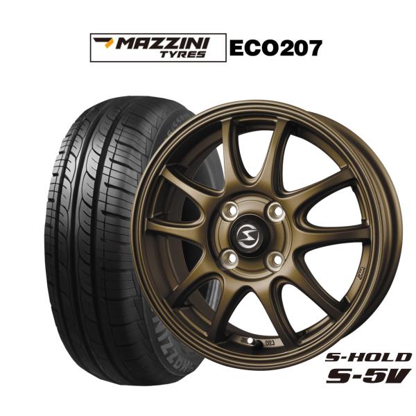サマータイヤ ホイール4本セット BADX エスホールド S-5V Best Choice MAZZ...