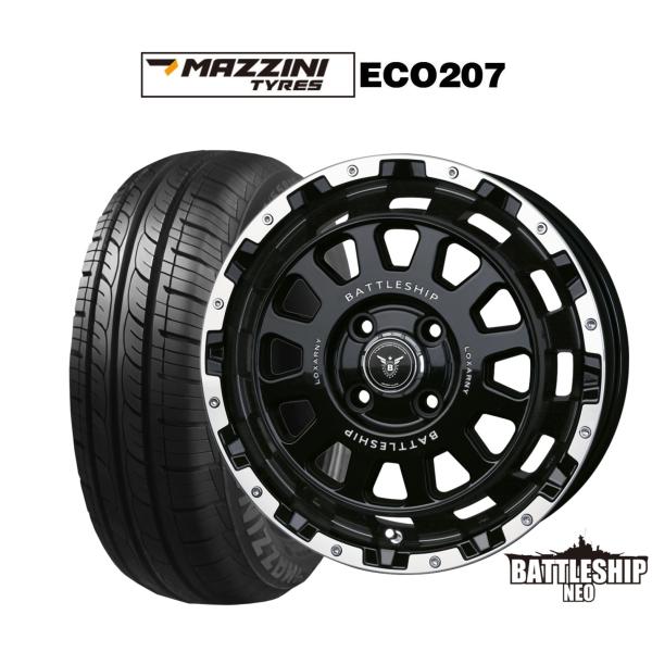 サマータイヤ ホイール4本セット BADX ロクサーニ バトルシップ NEO(ネオ)(4-100) ...