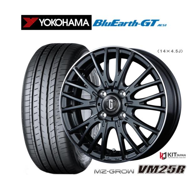サマータイヤ ホイール4本セット コーセイ MZ-GROW VM25R ヨコハマ BluEarth ...