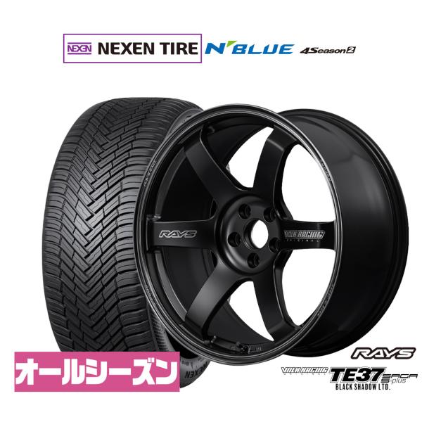 サマータイヤ ホイール4本セット レイズ ボルクレーシング TE37 サーガ S-plus Blac...
