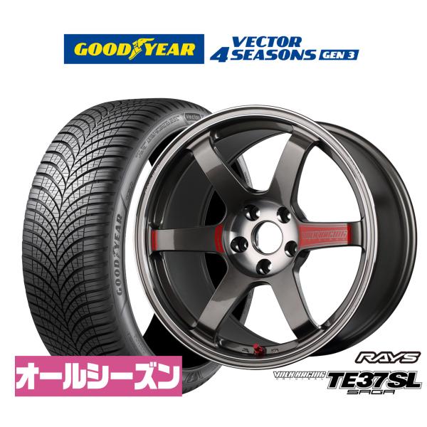 オールシーズンタイヤ ホイール4本セット レイズ ボルクレーシング TE37 サーガ SL グッドイ...