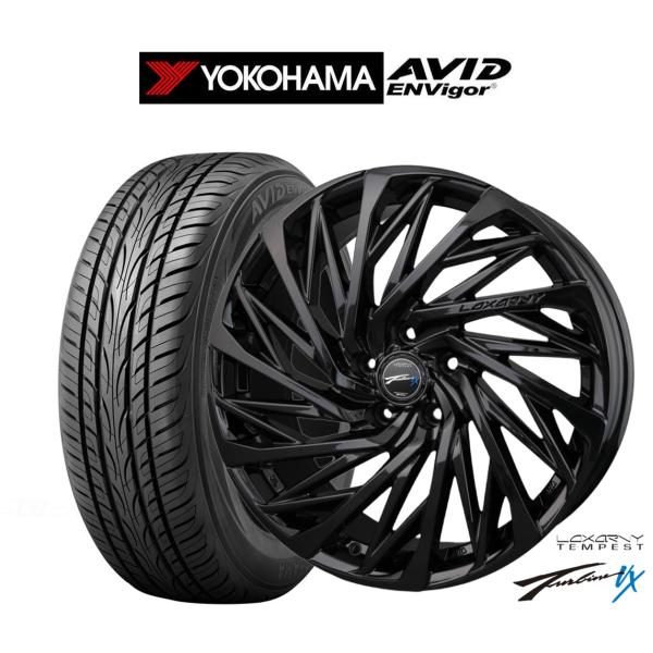 サマータイヤ ホイール4本セット BADX ロクサーニ テンペストタービンVX Black Edit...