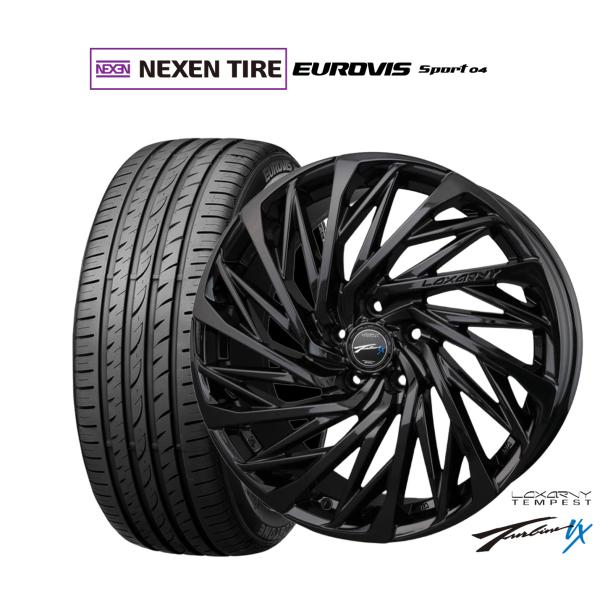 サマータイヤ ホイール4本セット BADX ロクサーニ テンペストタービンVX Black Edit...