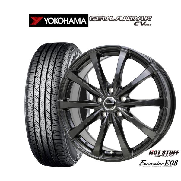 サマータイヤ ホイール4本セット ホットスタッフ エクシーダー E08 ヨコハマ GEOLANDAR...