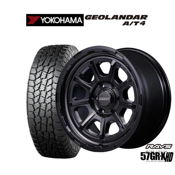 オフロードタイヤ ホイール4本セット レイズ グラムライツ 57 GR-X HD ヨコハマ GEOL...