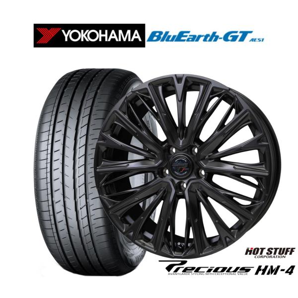 サマータイヤ ホイール4本セット ホットスタッフ プレシャス HM-4 ヨコハマ BluEarth ...