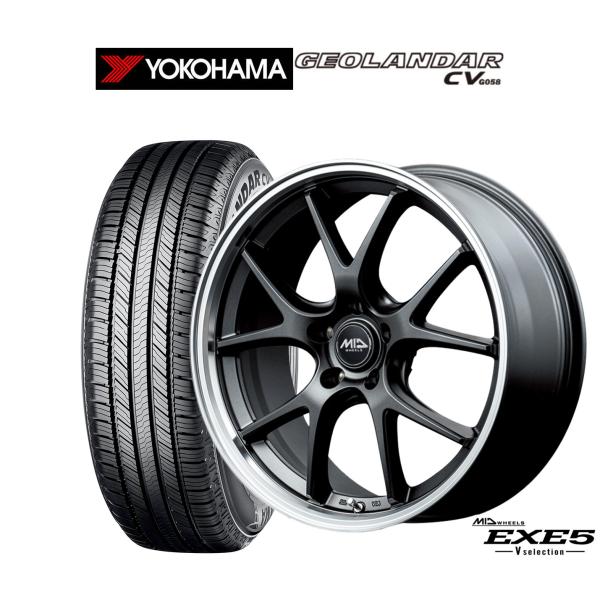 サマータイヤ ホイール4本セット MID ホイールズ EXE5 V selection ヨコハマ G...
