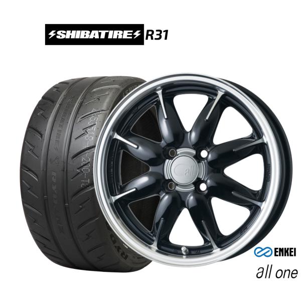 サマータイヤ ホイール4本セット エンケイ all-one(オールワン) SHIBATIRE シバタ...
