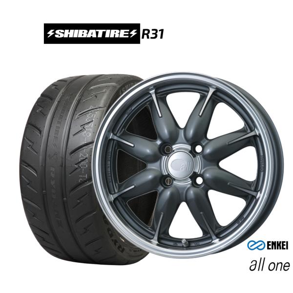 サマータイヤ ホイール4本セット エンケイ all-one(オールワン) SHIBATIRE シバタ...