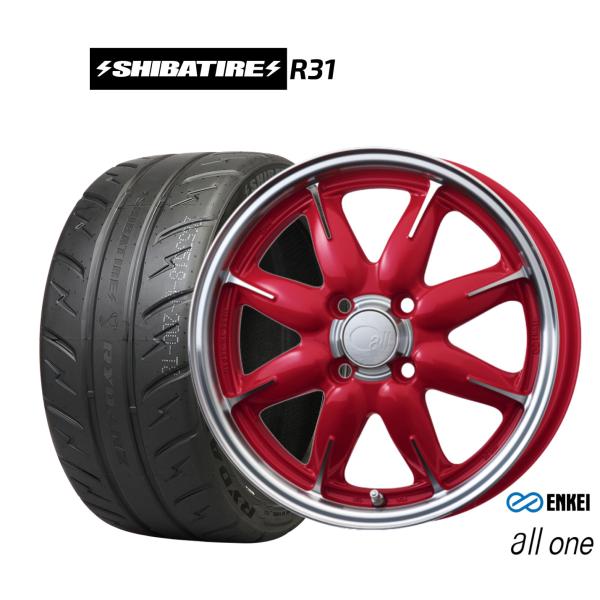 サマータイヤ ホイール4本セット エンケイ all-one(オールワン) SHIBATIRE シバタ...
