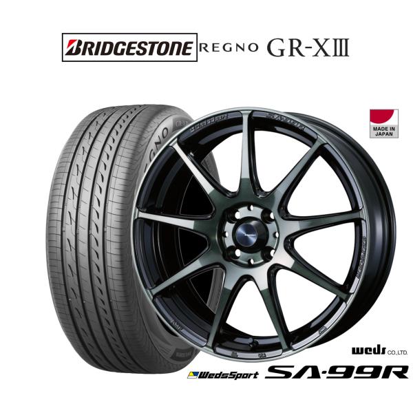 サマータイヤ ホイール4本セット ウェッズ ウェッズスポーツ SA-99R ブリヂストン REGNO...