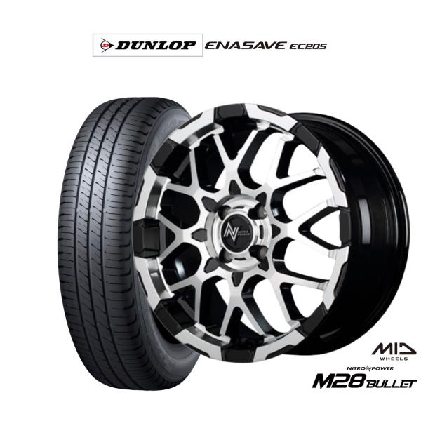 サマータイヤ ホイール4本セット MID ナイトロパワー M28 バレット KC ダンロップ ENA...